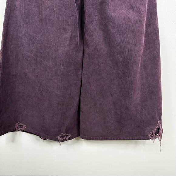 NEW Free People Night Fever Cord Flare Jeans Womens 31 Distressed High Rise - Picture 9 of 11